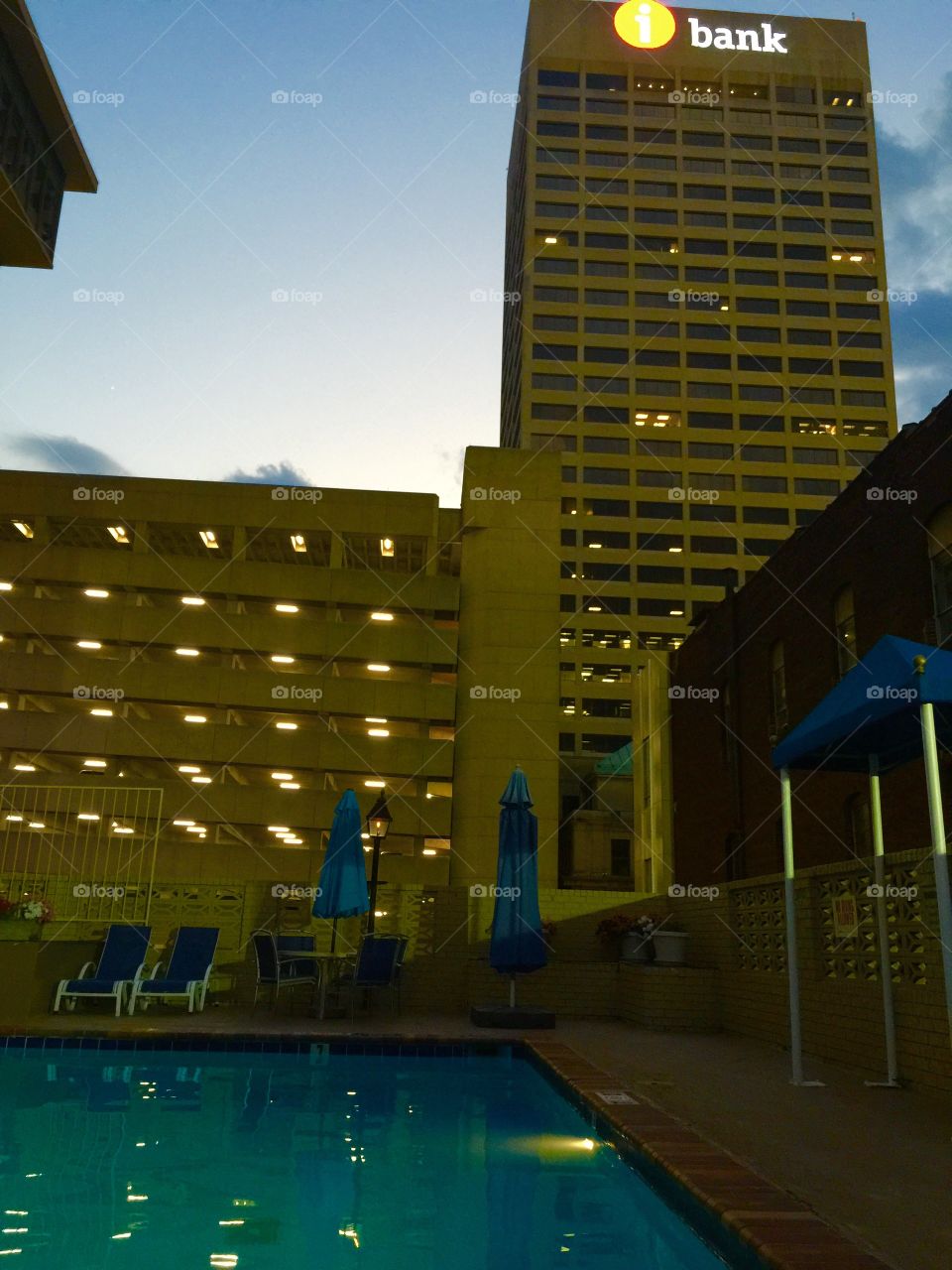 Downtown pool. Roof pool downtown