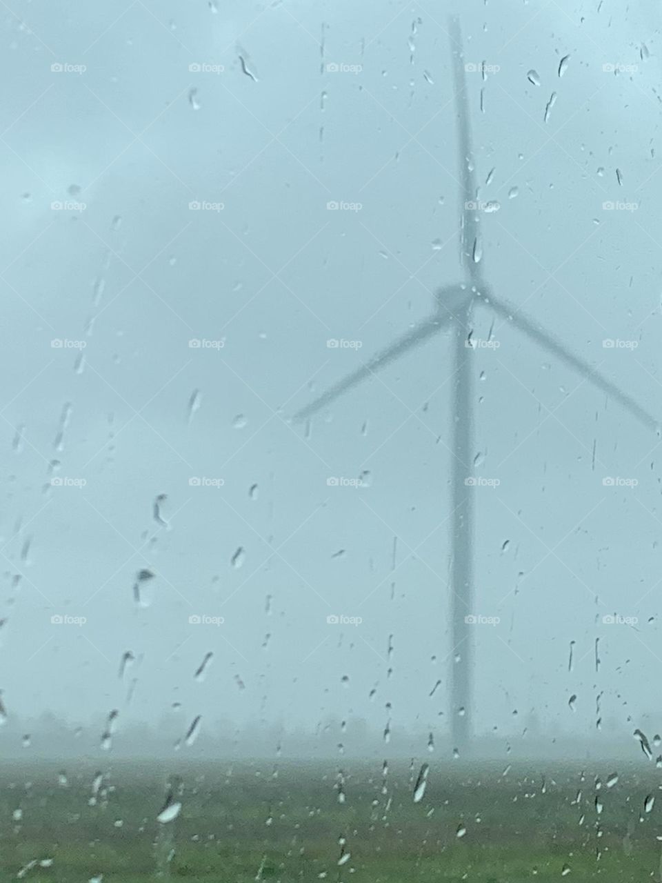 Windmill in the rain 