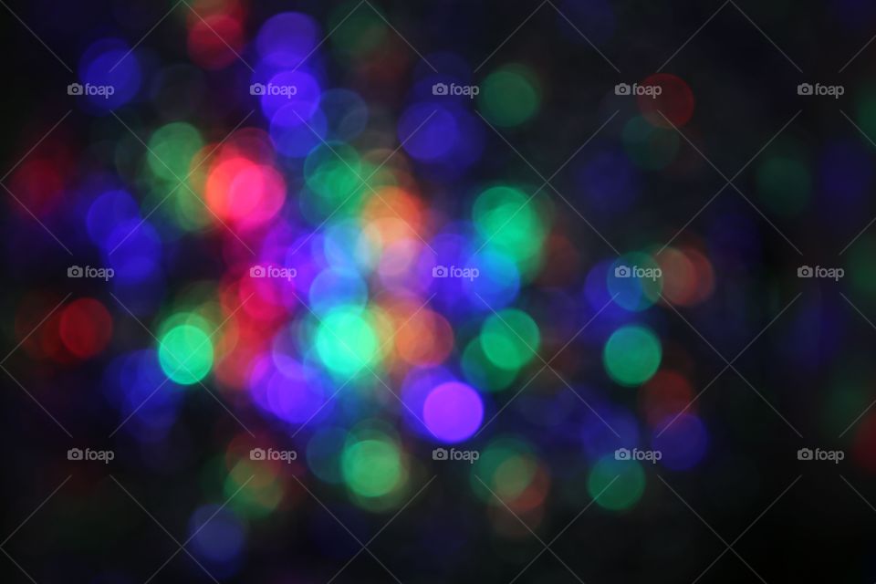 Defocused view of colorful lights
