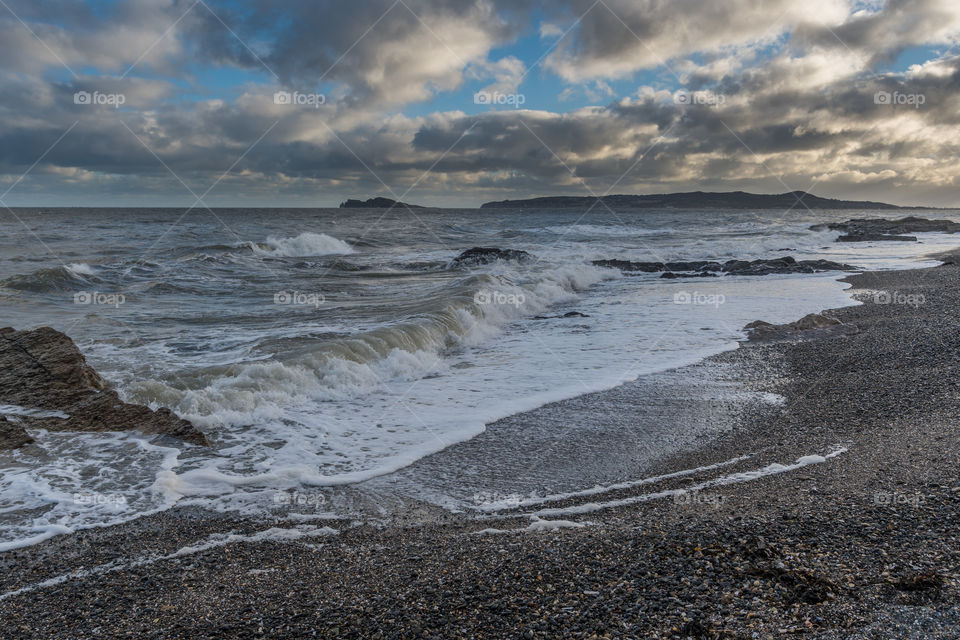 on the rocks  after the storm