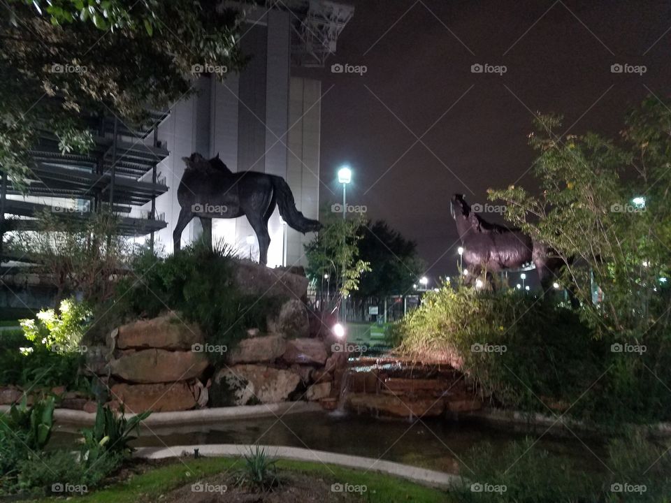 Horse Statues at Houston Stadium