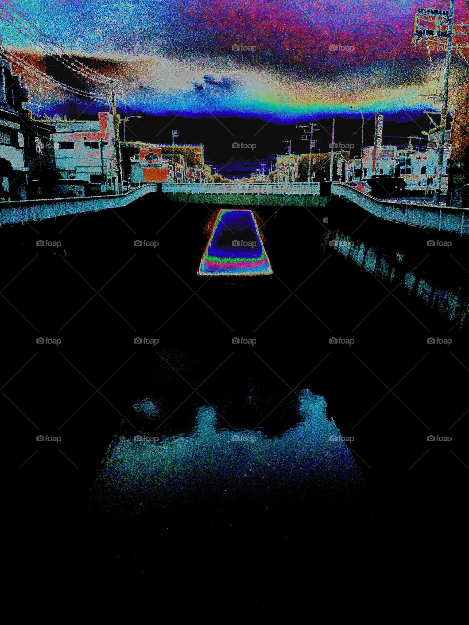 Sun sets on the canal