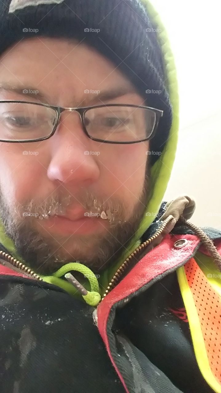 Cold day at work