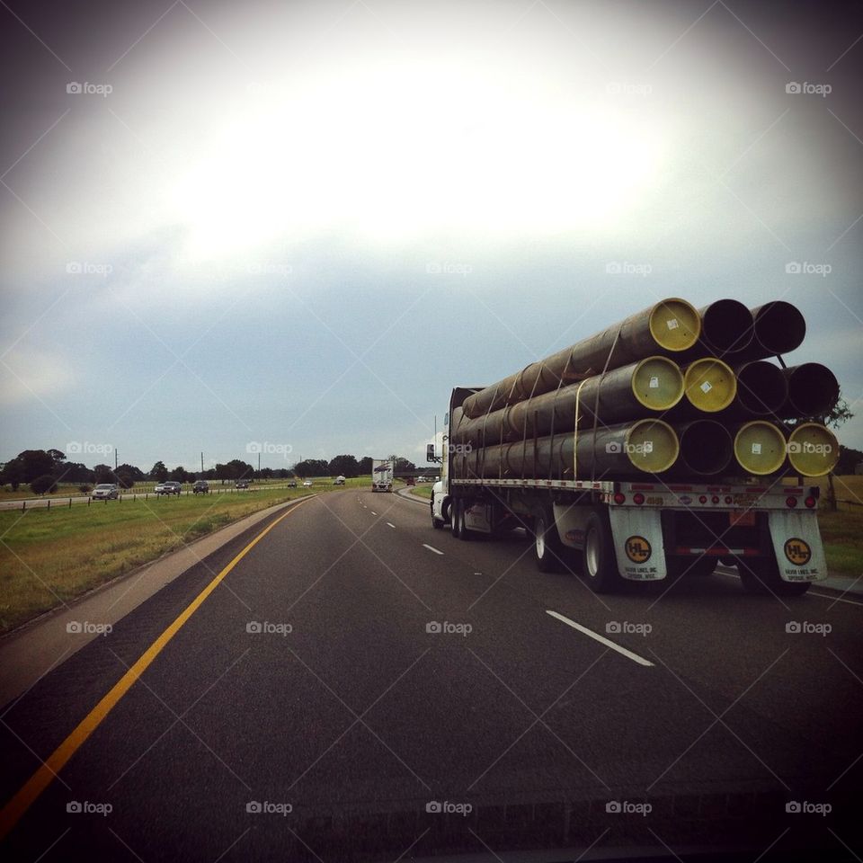Truck on a Texas Road