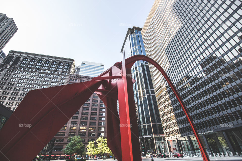 Flamingo . Walking to one of my favorite pieces of art in Chicago