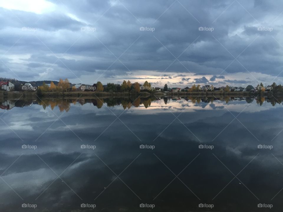 Lake and clouds