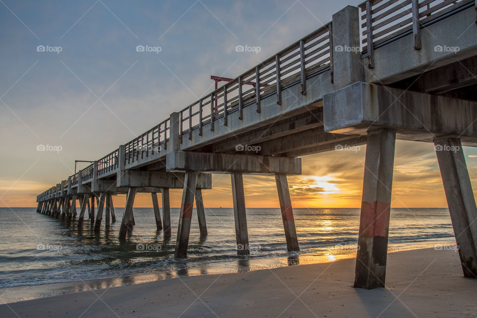 Sunrise at Jacksonville Beach Pier 