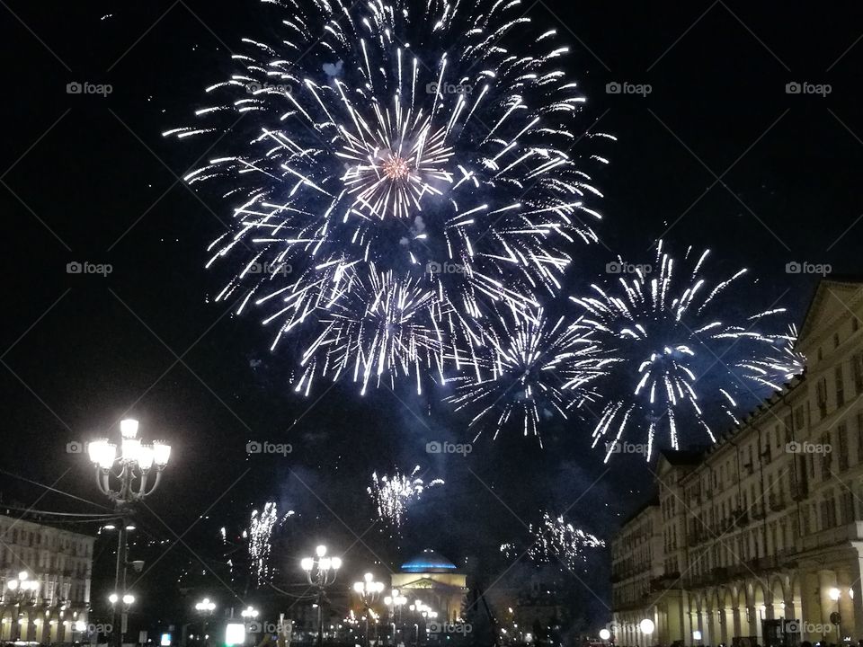 fireworks in Turin