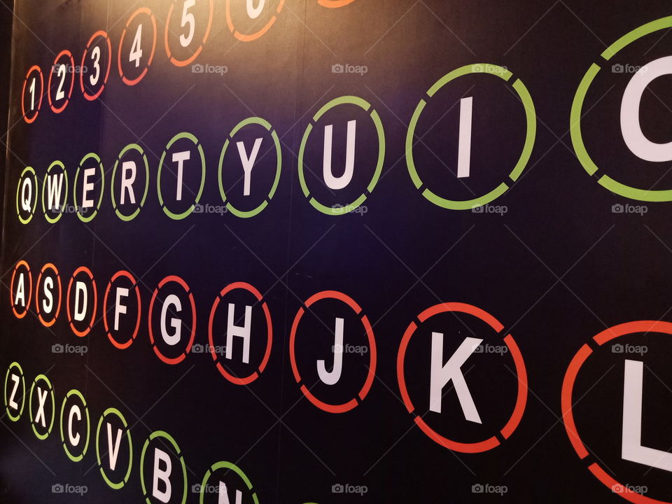 alphabet display on gym center