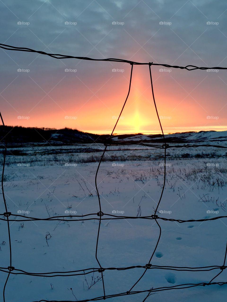 Sunset view during winter