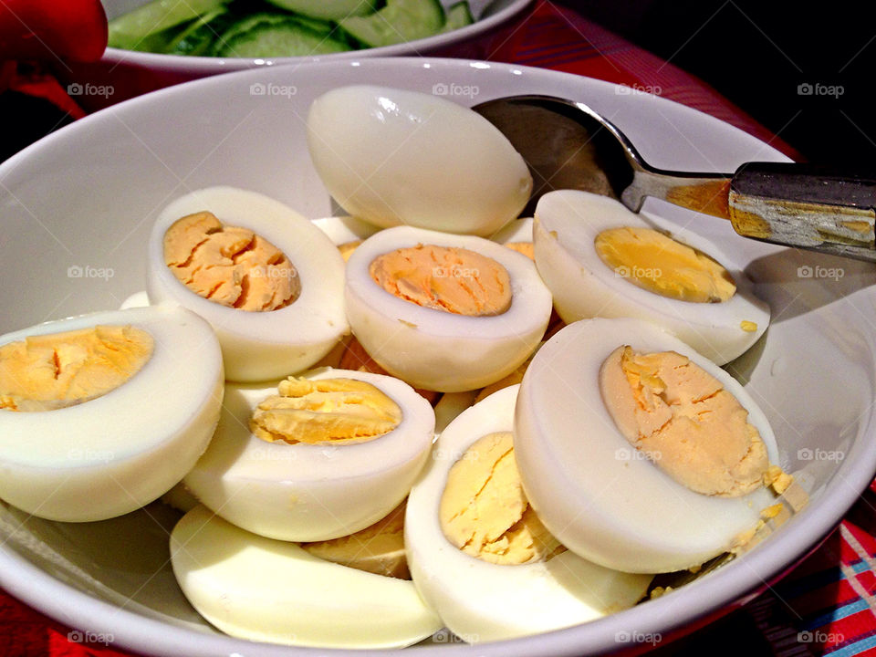 Boiled eggs for nasi lemak