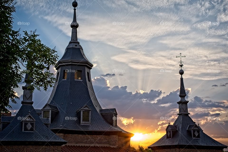 Sunset and hermitage