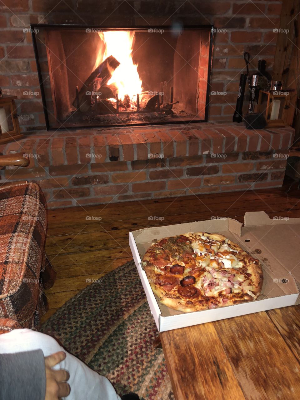 Pizza Date by the Fire