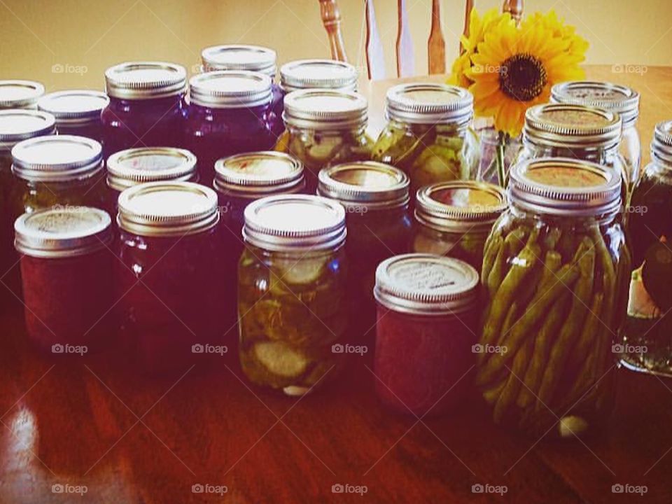 Preserving the harvest. Pickles, jam and Relish. 