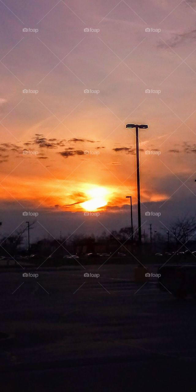 orange cloudy sky