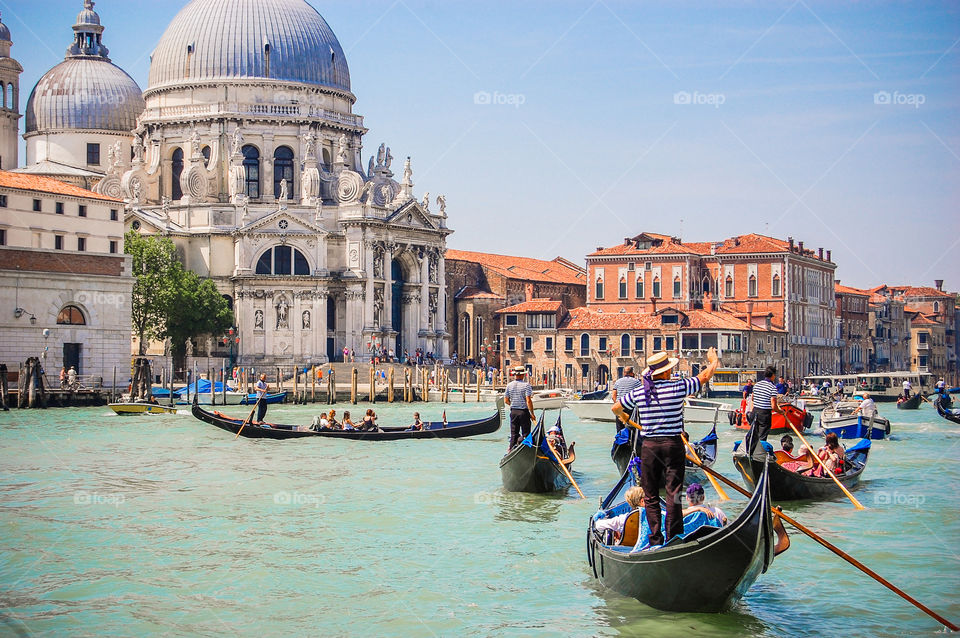 Venice from a boat