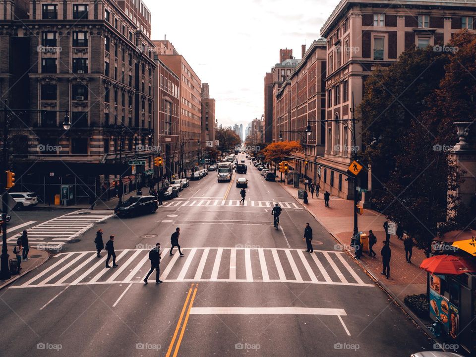 People crossing the street 