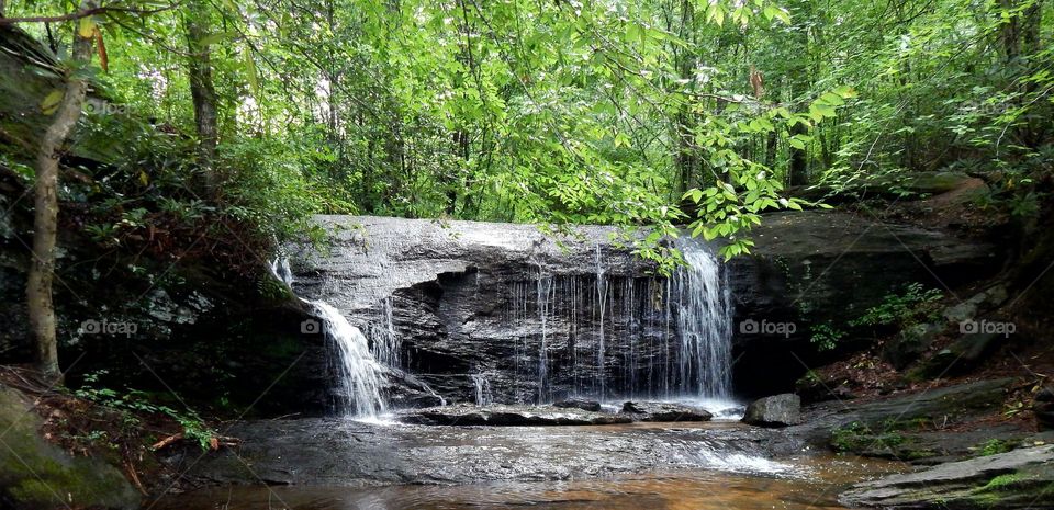 waterfall at Wildcat creek roadside park in South Carolina