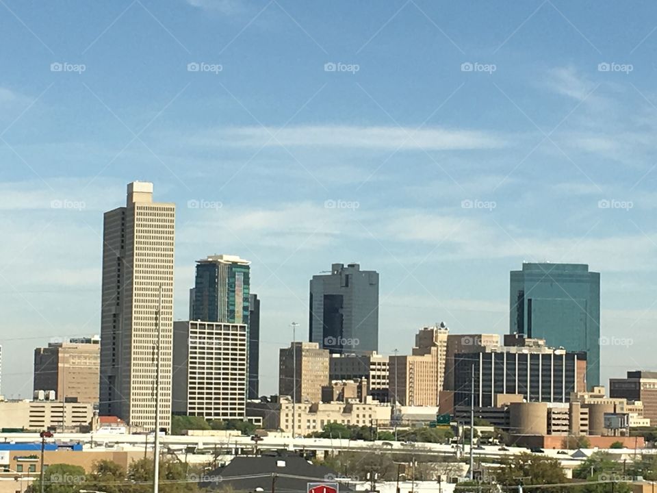 Fort Worth downtown skyline.