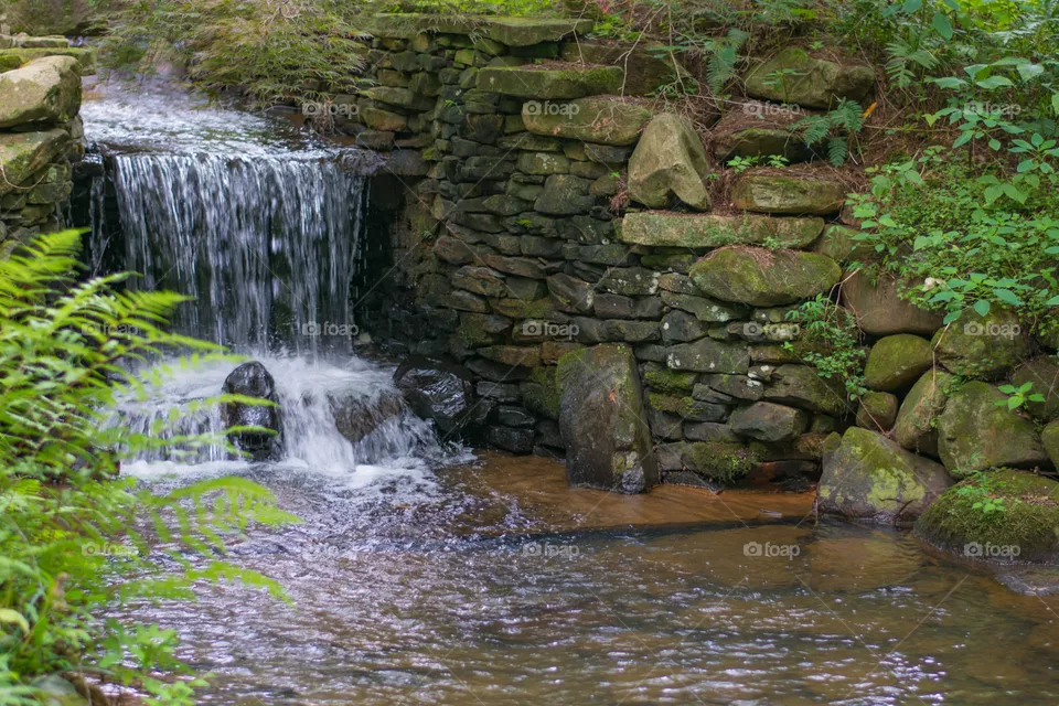 peaceful waterfall