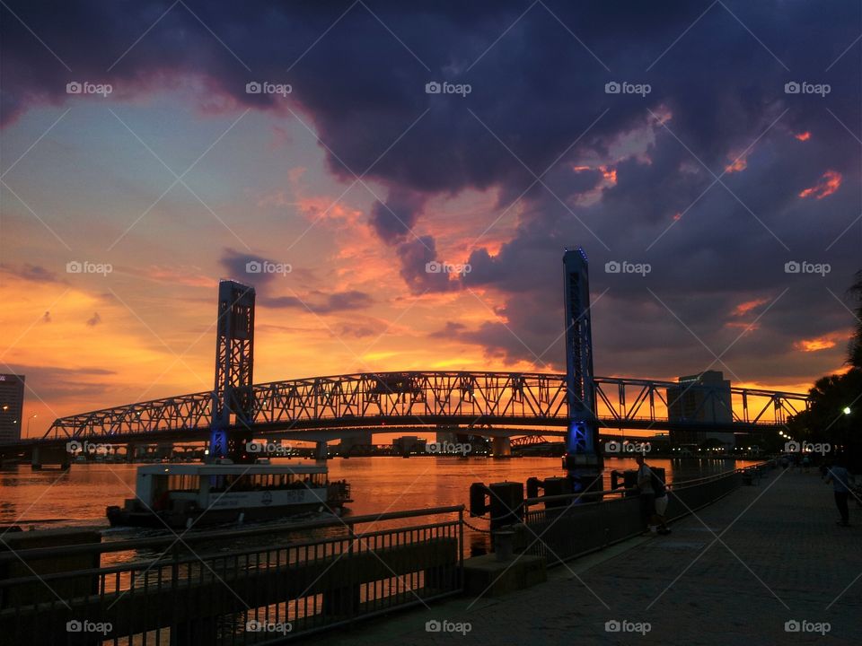 Jacksonville sunset. main street bridge sunset