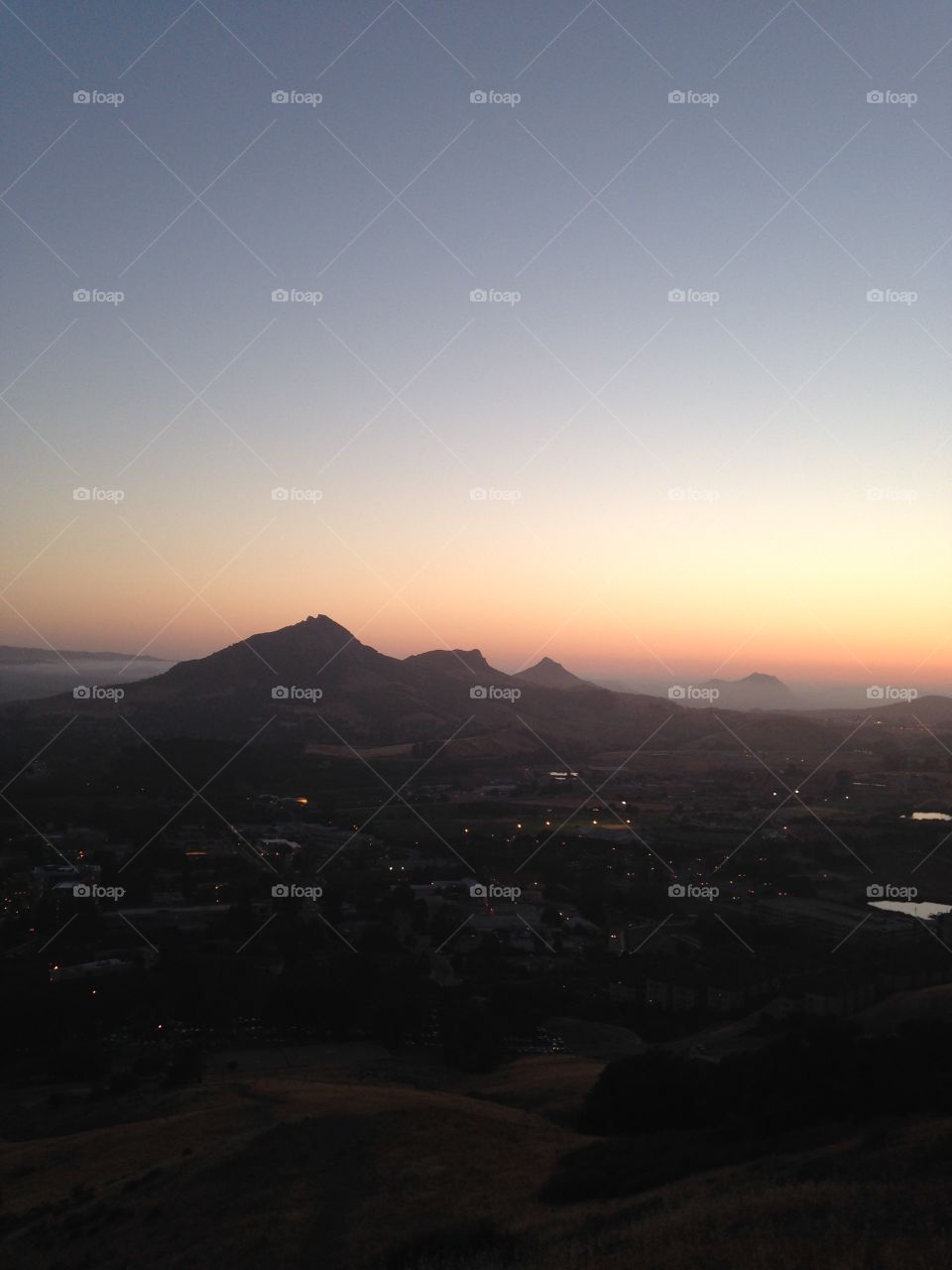 Sunset in San Luis Obispo, CA at Cal Poly