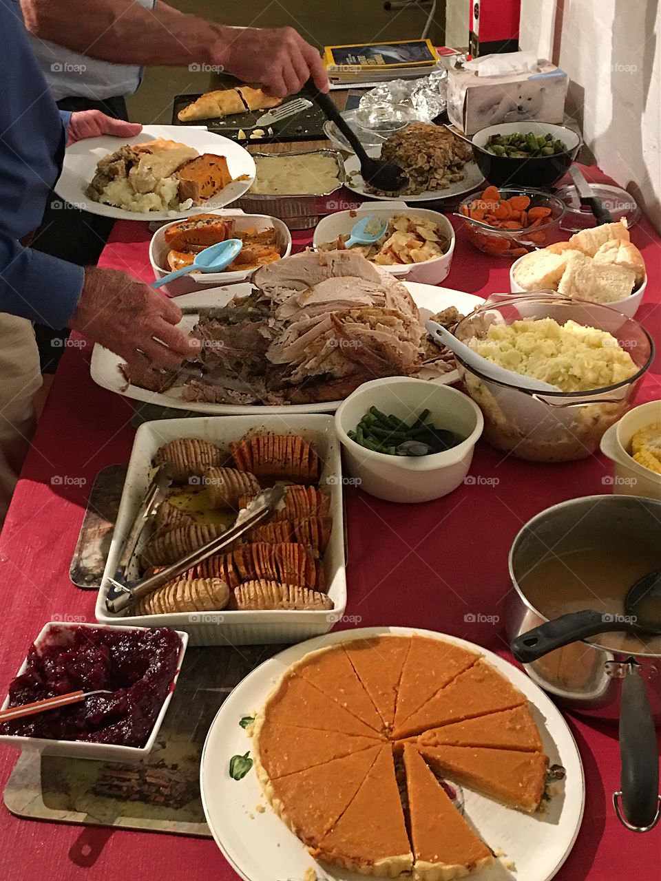 A Thanksgiving feast! Buffet style 