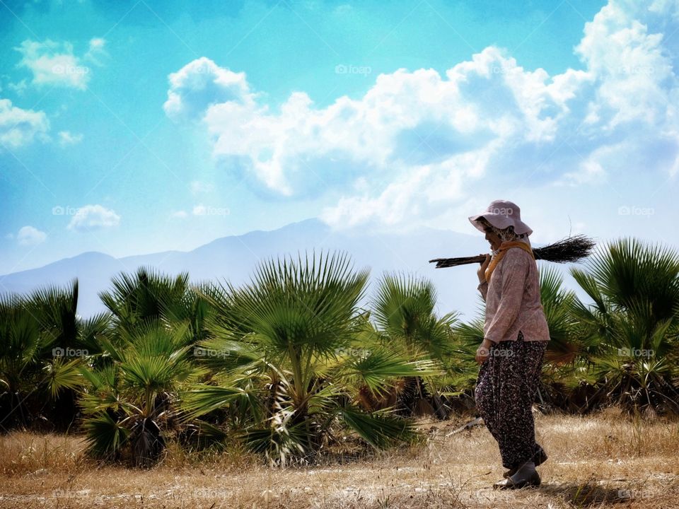 İn front of a palm forest