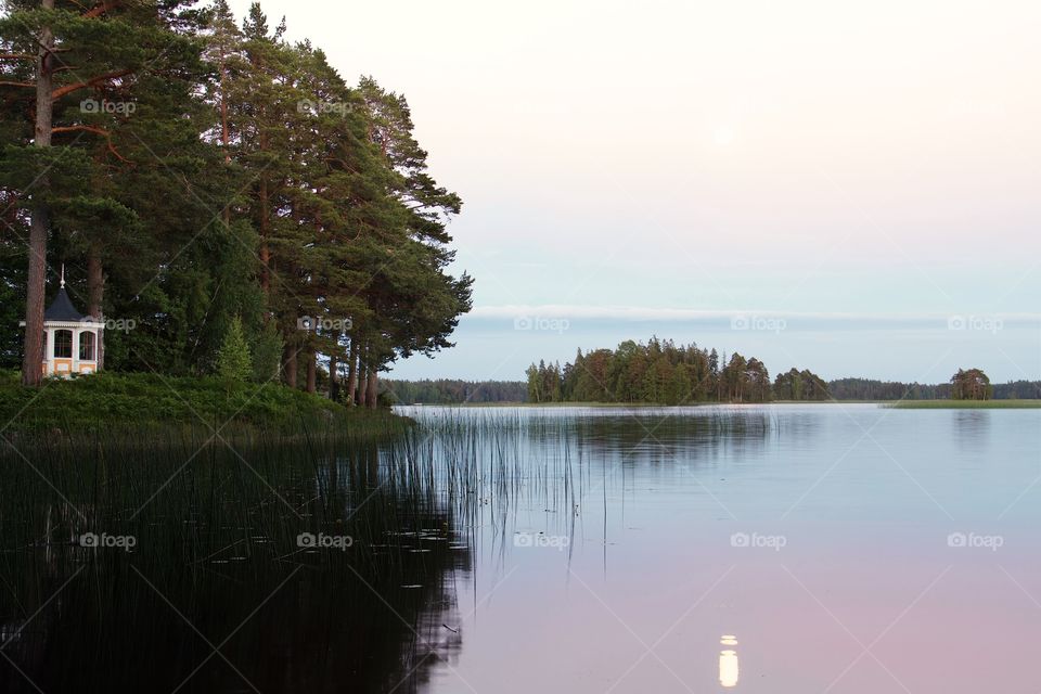 Moon reflecting on water