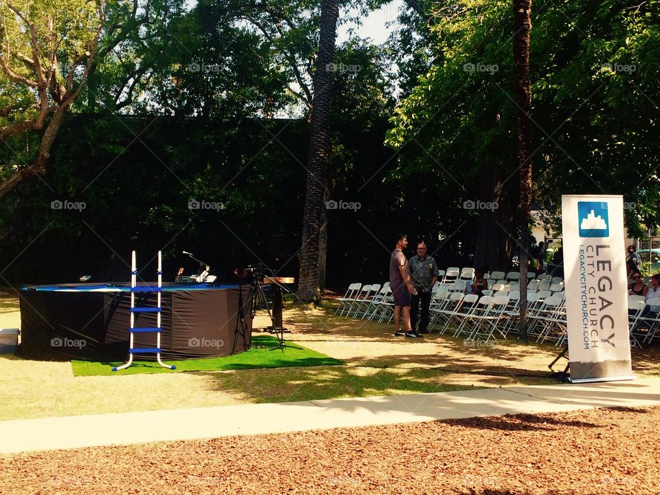 A church having baptism day 