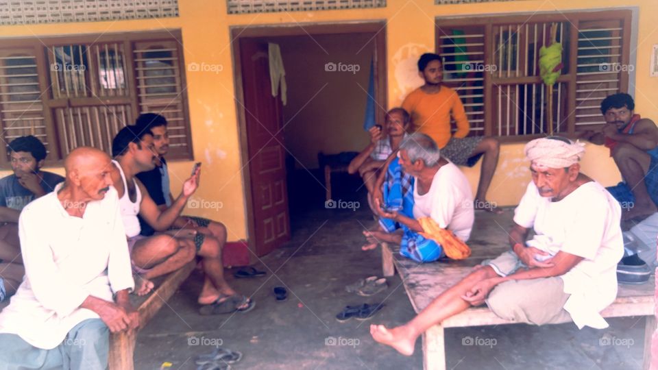 UP India Rural man sitting