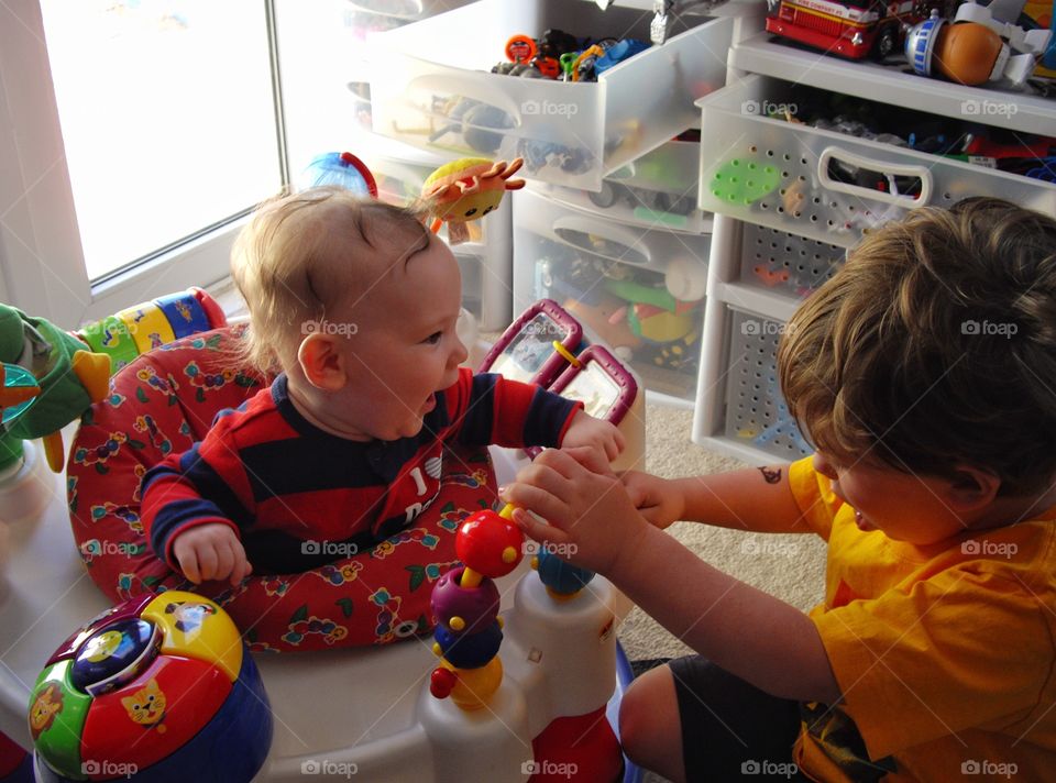 Playful Young Brothers
