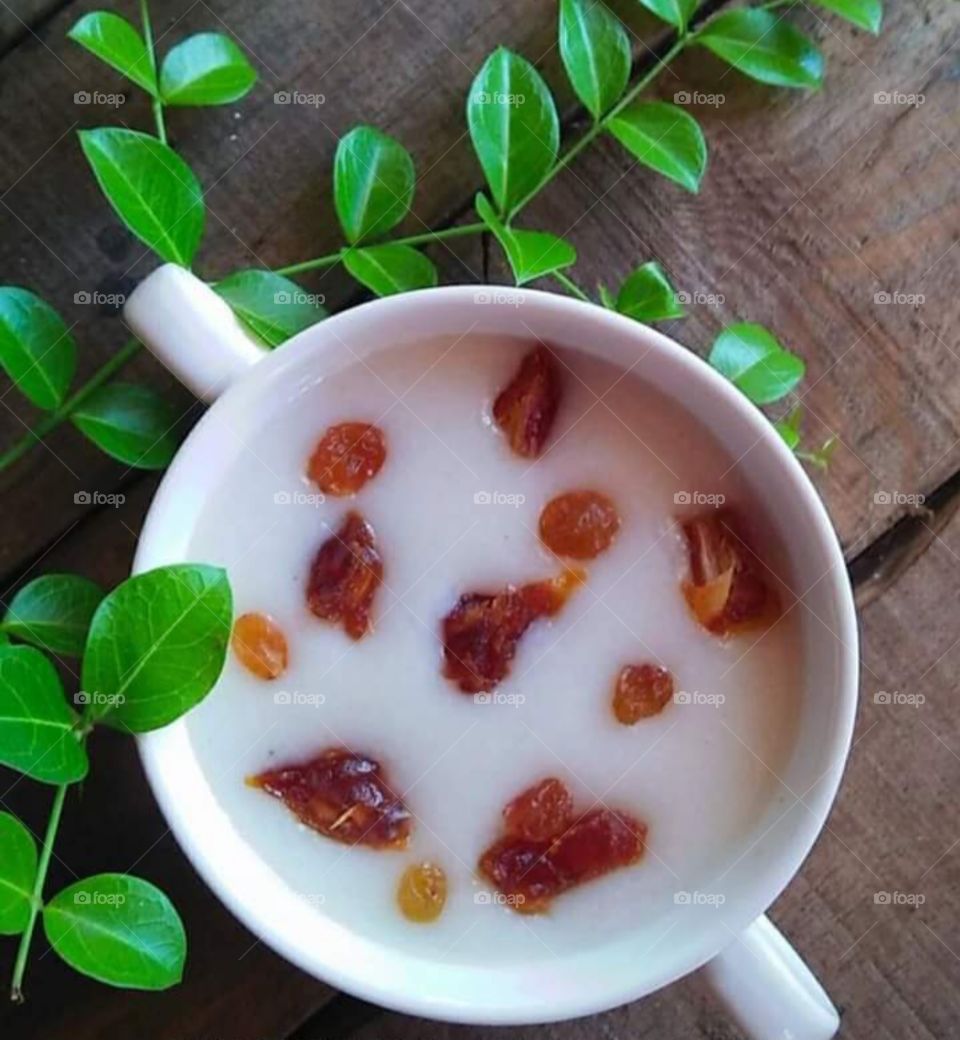 delicious sweet  sago porridge  ..