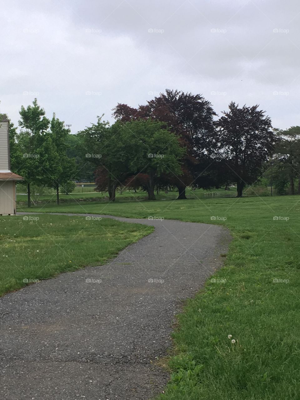 Pathway on a spring day in Allentown, Pa 