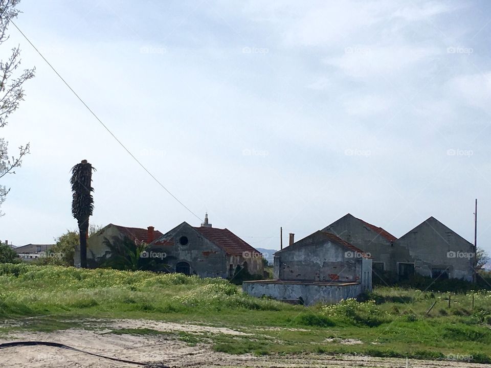 Ruins old house country side