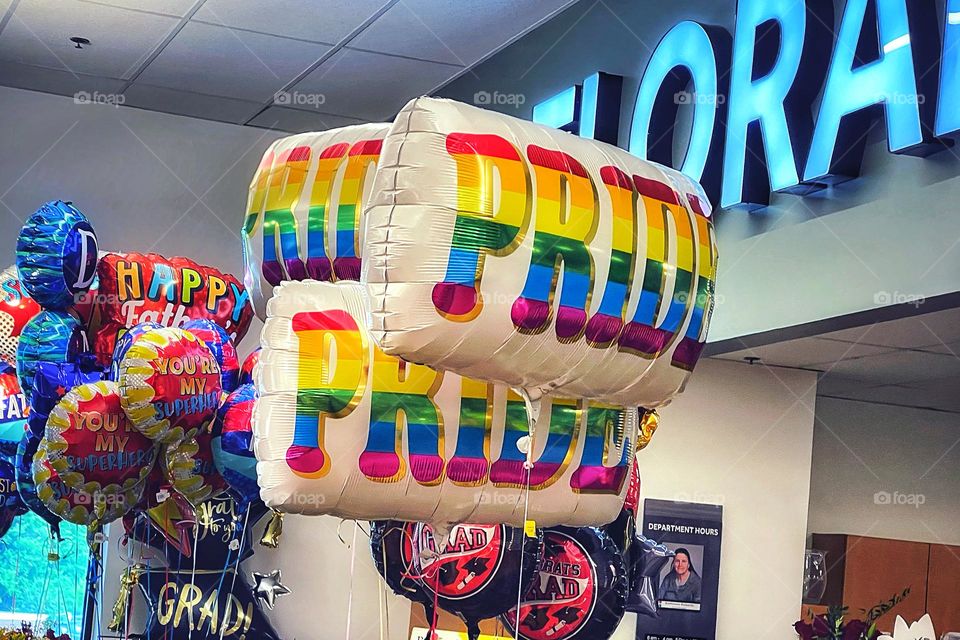 Balloons at the grocery store 