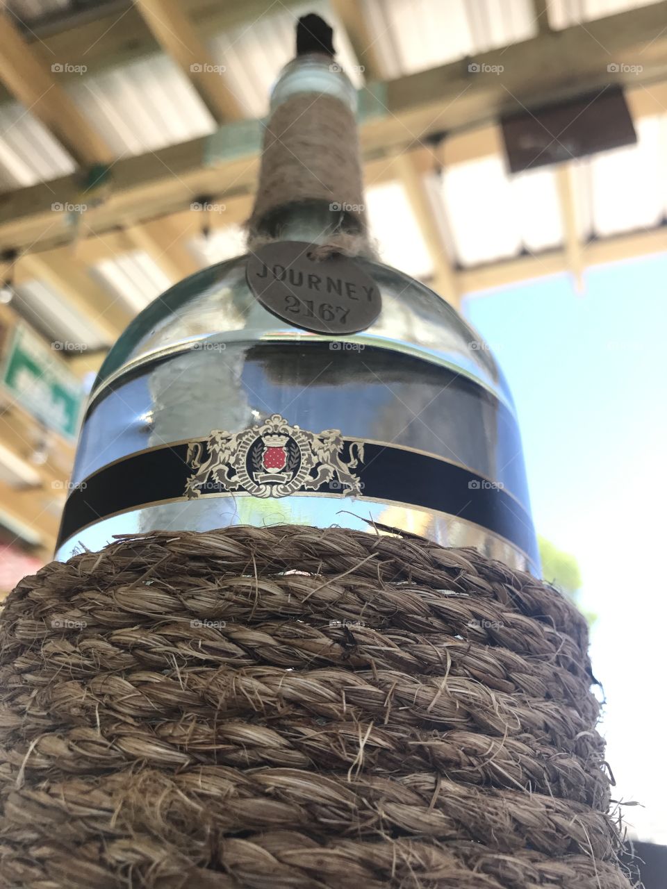 bottle with twine