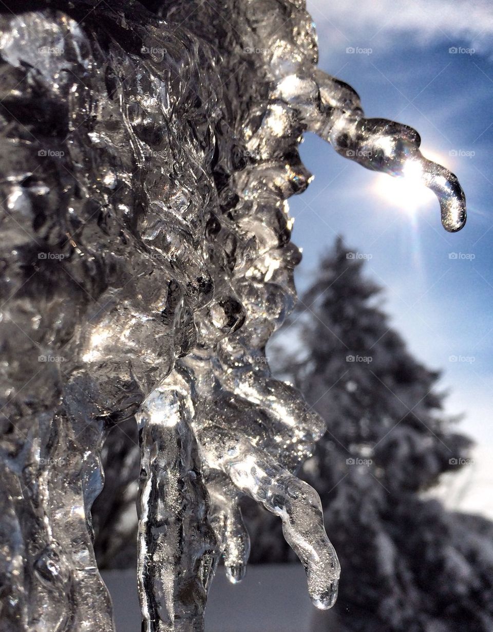 Icicle that looks like a man with a beard