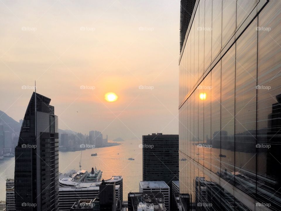 Sunset in Hong Kong