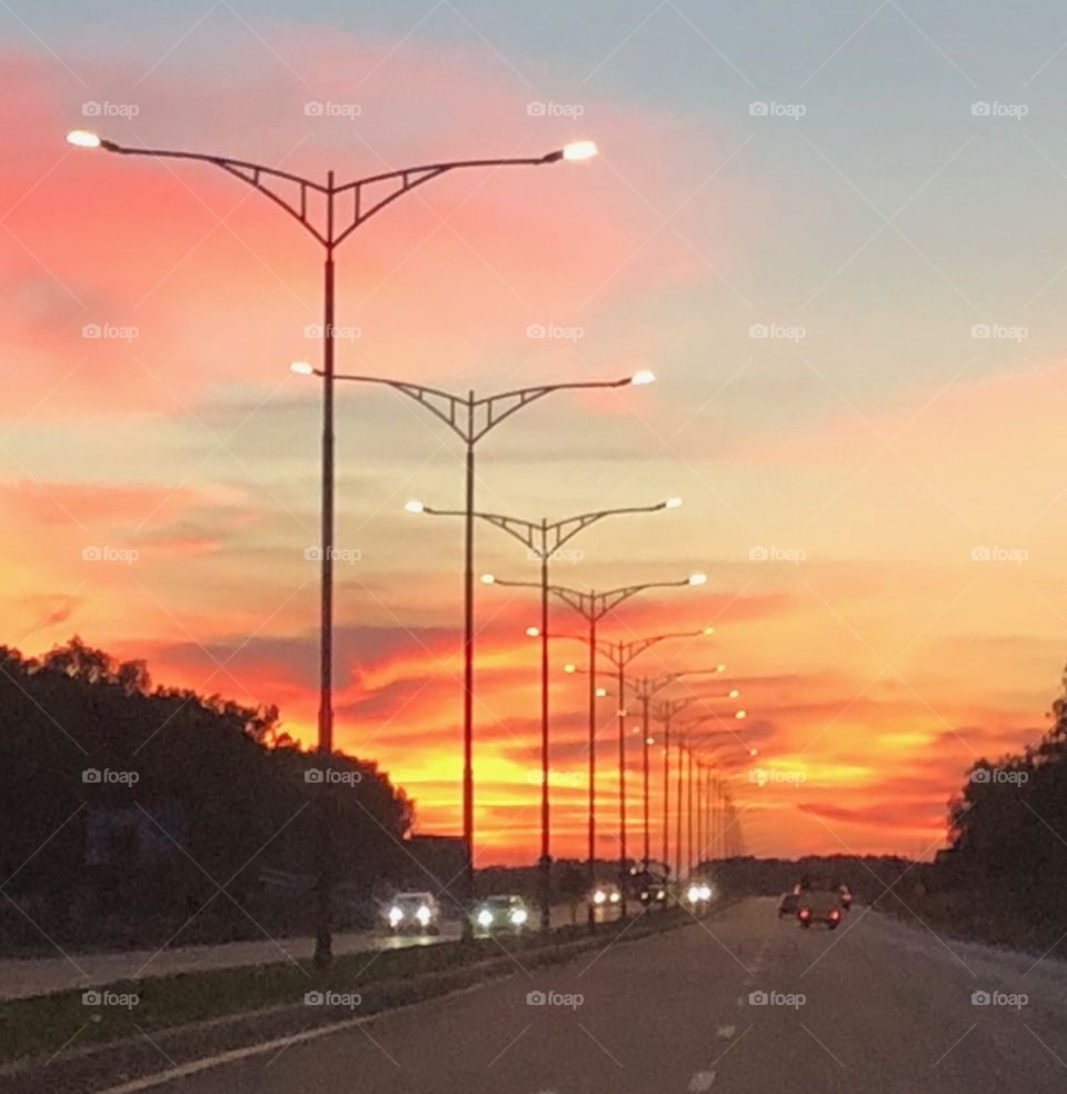 Sunset natural no filter