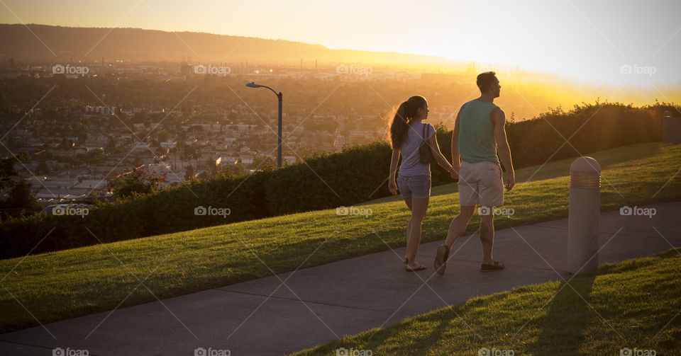 Signal Hill. Caught these two enjoying the golden hour on top of Signal Hill in Long Beach, CA.