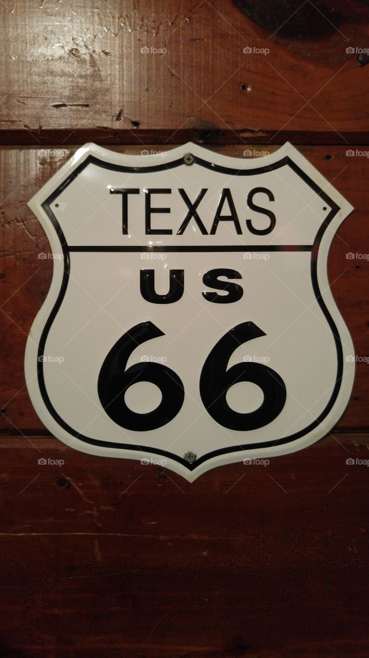 Route 66 road sign