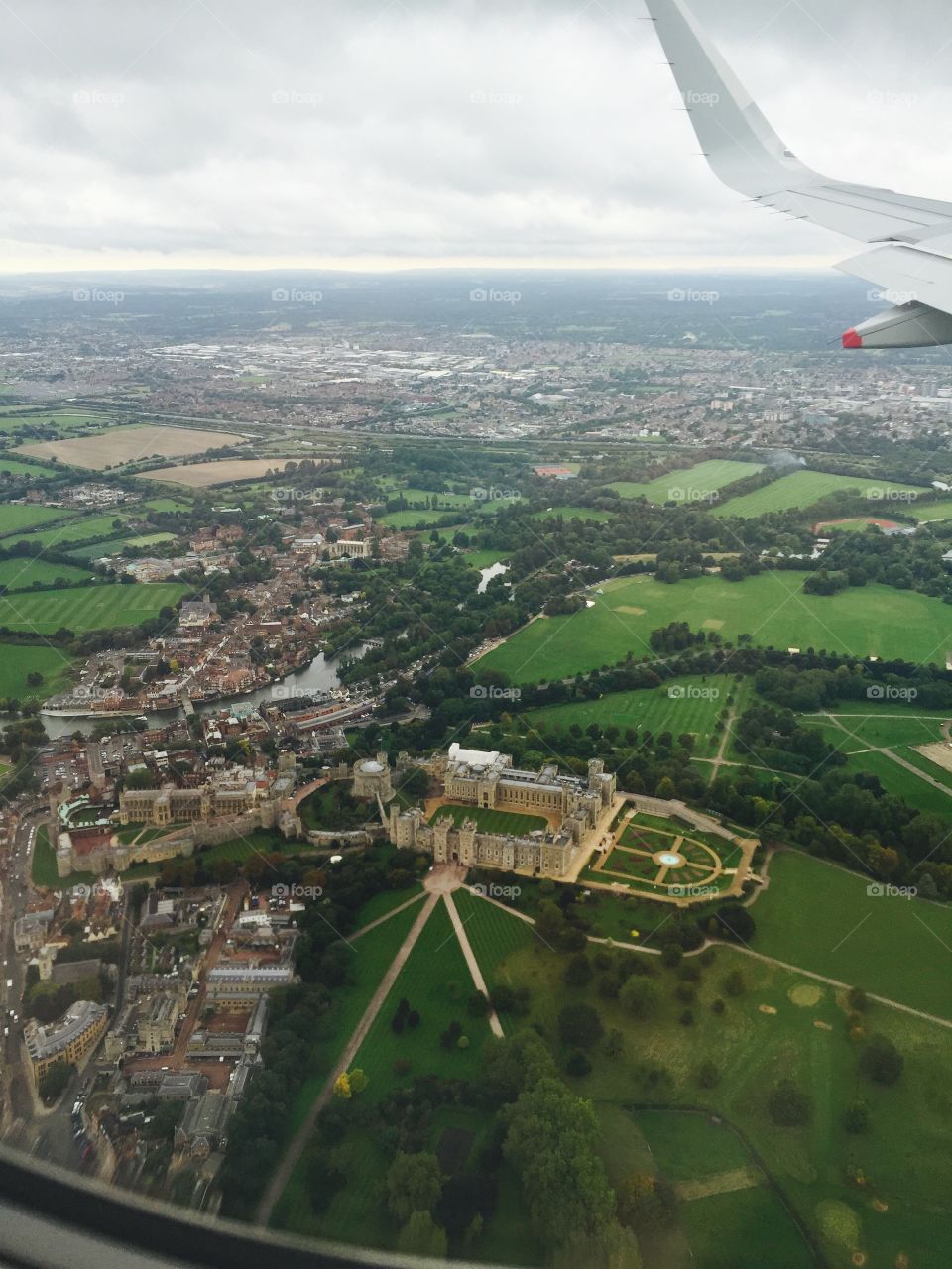 A view of London from the plane