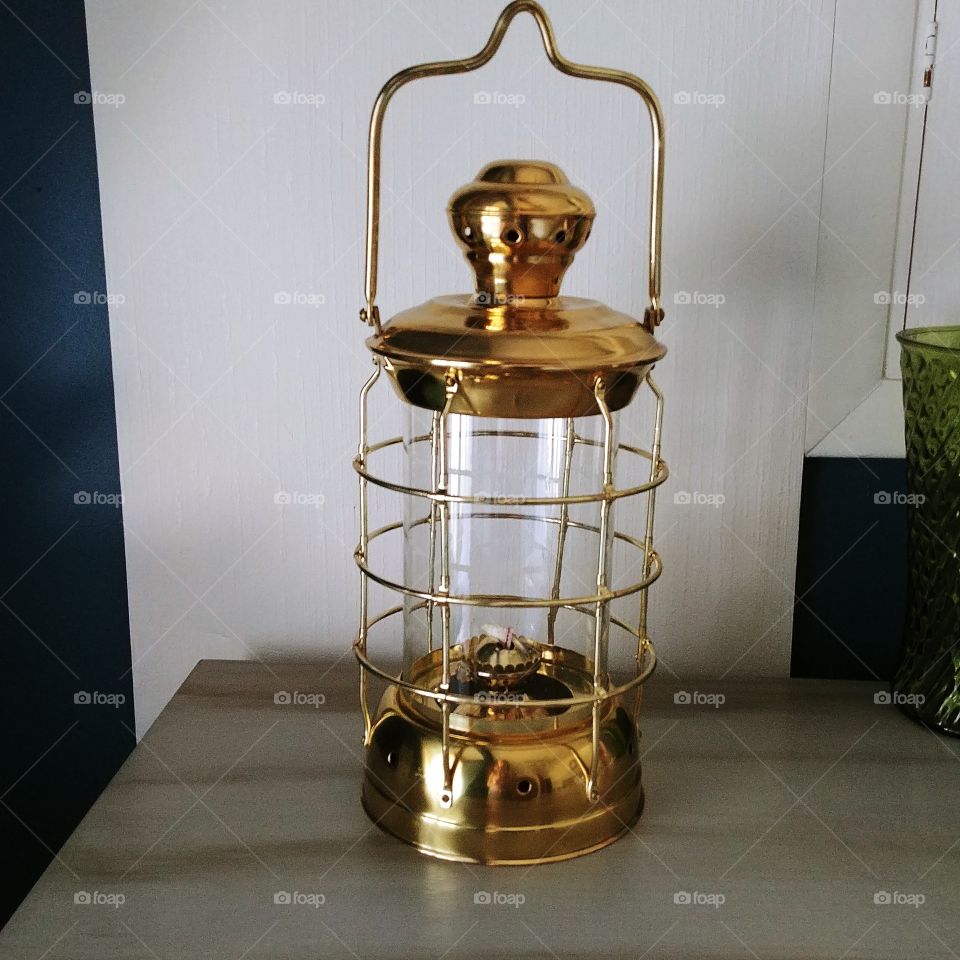 Lamp, Lantern, Brass, No Person, Glass Items