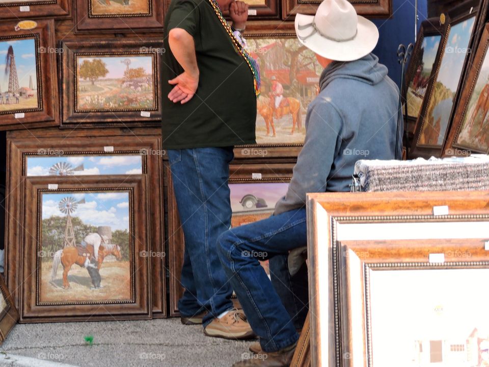 Artist cowboy and his art