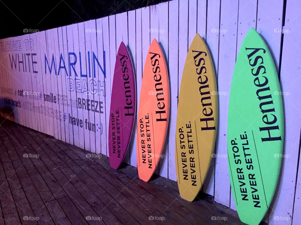 Hennessy surf colorful boards