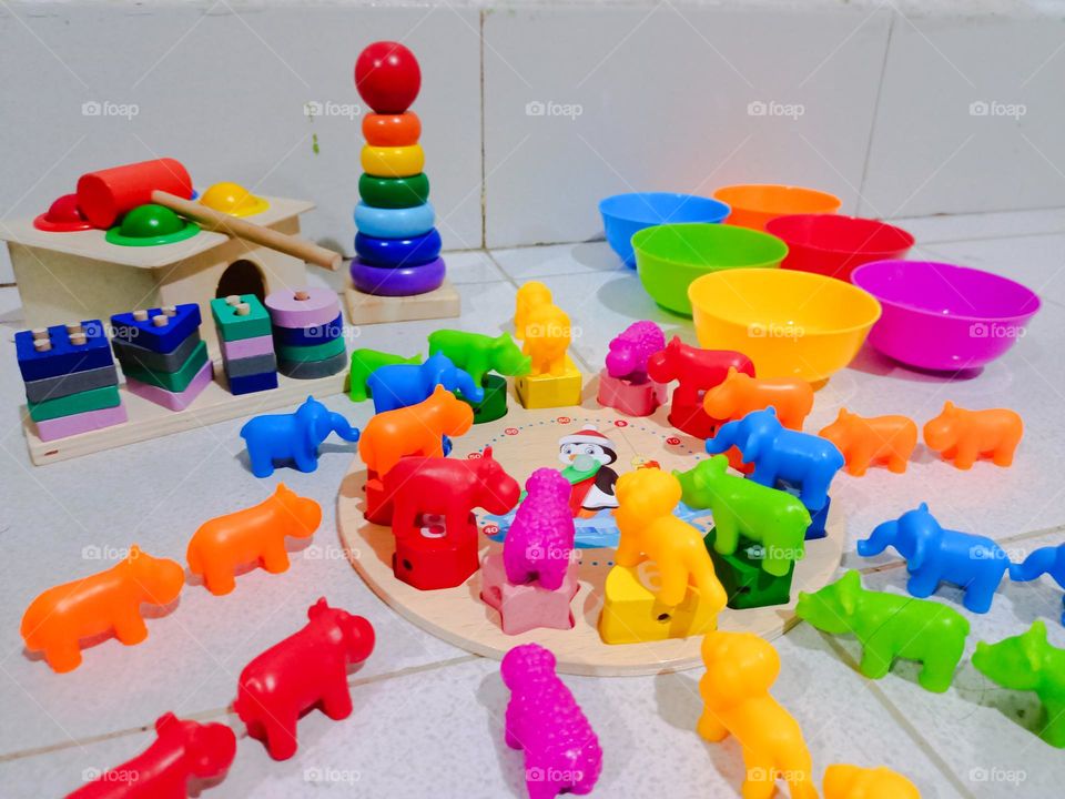 children wooden end plastic toys for learning for skills