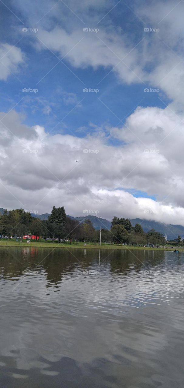 nice lake and weather