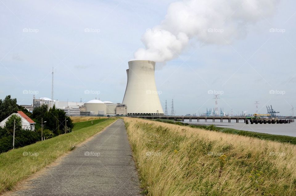 Cooling towers of a nuclear plant