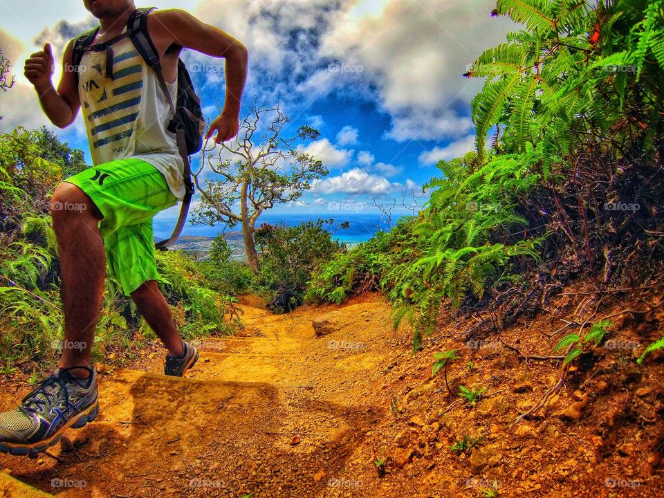 Let's run! . Kuliouou Trail! 